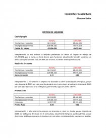 RATIOS DE LIQUIDEZ Capital propio. Página 1
