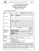 Silabo Matemáticas II