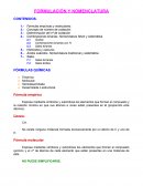 FORMULACIÓN Y NOMENCLATURA