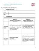 Plan de Desarrollo Personal