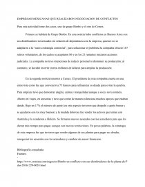 EMPRESAS MEXICANAS QUE REALIZARON NEGOCIACION DE CONFLICTOS. Página 1