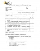 EVALUACIÓN DE LEGISLACIÓN AERONÁUTICA
