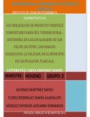 Factibilidad de un proyecto turistico comunitario