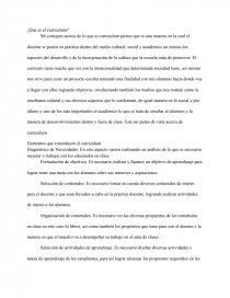 ¿Qué es el curriculum?. Página 1