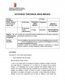 Lenguaje. ACTIVIDAD TERCEROS AÑOS MEDIOS