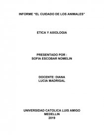CUIDADO DE LOS ANIMALES. Página 1