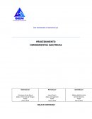 PROCEDIMIENTO HERRAMIENTAS ELECTRICAS