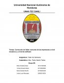 Corrección de fallas comunes de las impresoras a nivel mecánico y a nivel de software