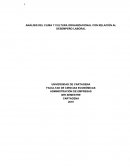 ANÁLISIS DEL CLIMA Y CULTURA ORGANIZACIONAL CON RELACIÓN AL DESEMPEÑO LABORAL