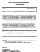 GUIA DE APOYO PARA EL APRENDIZAJE N° 2 CIENCIAS Naturales