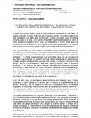 IMPORTANCIA DE LA GESTIÓN AMBIENTAL Y SU RELACIÓN CON EL SISTEMA DE GESTIÓN DE SEGURIDAD Y SALUD EN EL TRABAJO