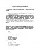 Actividad Gerencia de mercadeo