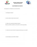 Cuestionario para el docente