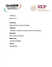 Explica qué identificaste como desarrollo económico en México. Página 1