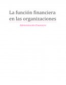 La función financiera en las organizaciones. Organización Privada