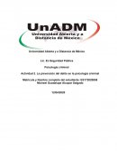 Psicología criminal Actividad 2. La prevención del delito en la psicología criminal