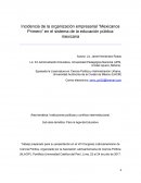 Incidencia de la organización empresarial “Mexicanos Primero” en el sistema de la educación pública mexicana
