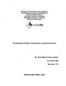 Pensamiento Político Venezolano y Latinoamericano . El Congreso de Angostura