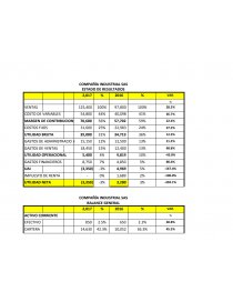 COMPAÑÍA INDUSTRIAL SAS ESTADO DE RESULTADOS. Página 1