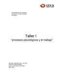 Procesos psicologicos y mundo laboral