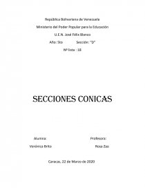 SECCIONES CONICAS. Página 1
