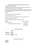 Procedimiento para calcular la producción equivalente o efectiva