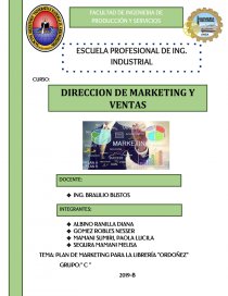 PLAN DE MARKETING PARA LA LIBRERÍA “ORDOÑEZ”. Página 1