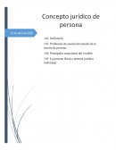 CONCEPTO JURÍDICO DE PERSONA