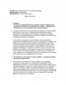 Dimensión del lenguaje “Lo que puede el lenguaje”