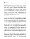 ¿Cuán profundas son las raíces del desarrollo económico?