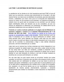 LAS PYME Y LOS SISTEMAS DE GESTIÓN DE CALIDAD