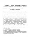 REALICE LA LECTURA "EL CONTACTO COTIDIANO" DE AGNES HELLER Y ELABORE UN RESUMEN DONDE SE ENCUENTREN LAS IDEAS PRINCIPALES