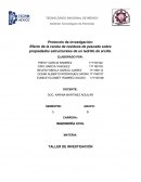 Protocolo de investigación: Efecto de la ceniza de residuos de pescado sobre propiedades estructurales de un ladrillo de arcilla