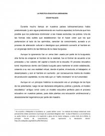 LA PRACTICA EDUCATIVA LIBERADORA. Página 1