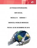 Actividad integradora Ser social