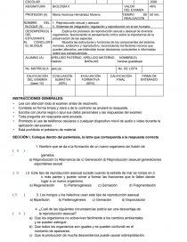 EXAMEN BIOLOGÍA II. Página 1