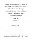 Análisis de Fármacos y Materias Primas