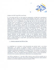 Análisis a los EEFF bajo IFRS a las Pymes. Página 1