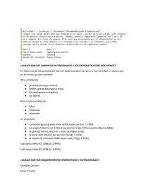 Análisis nutricional de menús: evaluación de carencias, excesos y recomendaciones dietéticas. Página 1