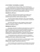 LEY DE TIERRAS Y DE DESARROLLO AGRARIO