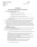 PROYECTO DE INVESTIGACION E INTERVENCIÓN SOCIOCOMUNITARIA