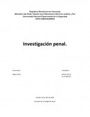 Concepto de investigación penal