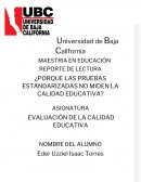 ¿Por que las pruebas estandarizadas no miden la calidad educativa?