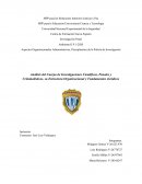 Aspectos Organizacionales Administrativos, Disciplinarios de la Policía de Investigación