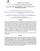 ANÁLISIS FÍSICO QUÍMICOS (GRAVIMETRÍA, TITULACIÓN Y ESPECTROSCOPIA) Y VALIDACIÓN DE RESULTADOS