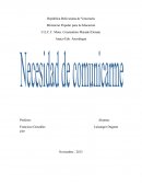 La necesida de comunicarse