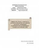 Ensayo texto "Lugar de la antropología entre las ciencias sociales y problemas planteados por su enseñanza"