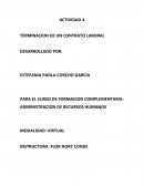 Terminación de un contrato laboral