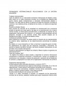 ORGANISMOS INTERNACIONALES RELACIONADOS CON LA MATERIA ADUANERA