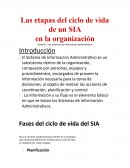 Las etapas del ciclo de vida de un SIA en la organización